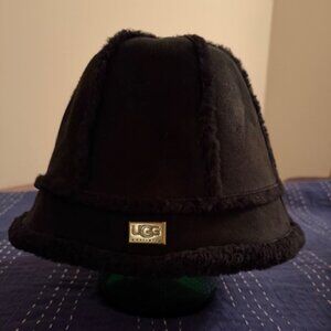Ugg Black Shearling & Sheepskin Hat